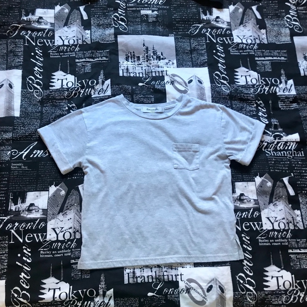 Basic Gray Cropped T-shirt